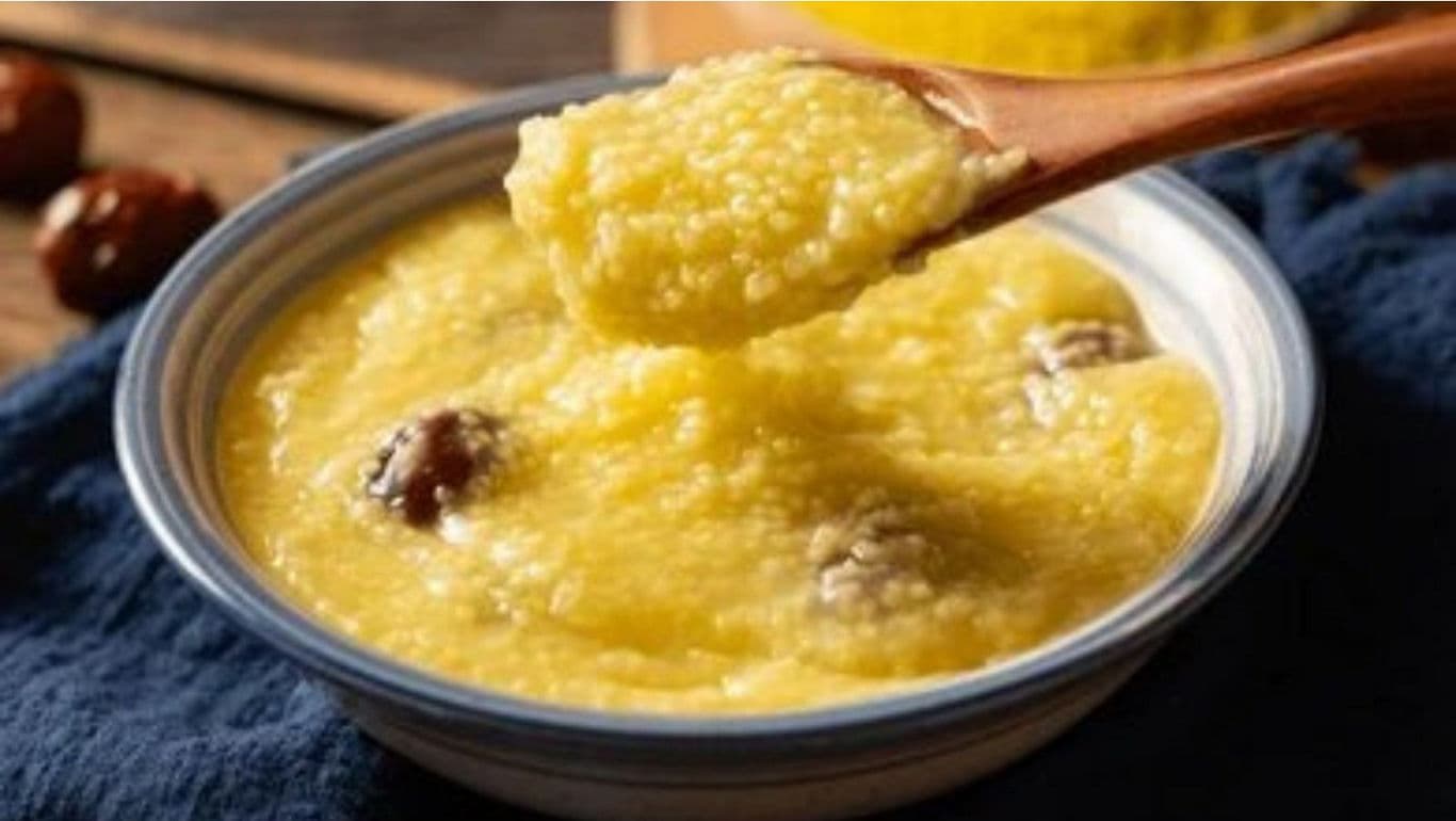 Bowl of Creamy Millet Porridge
