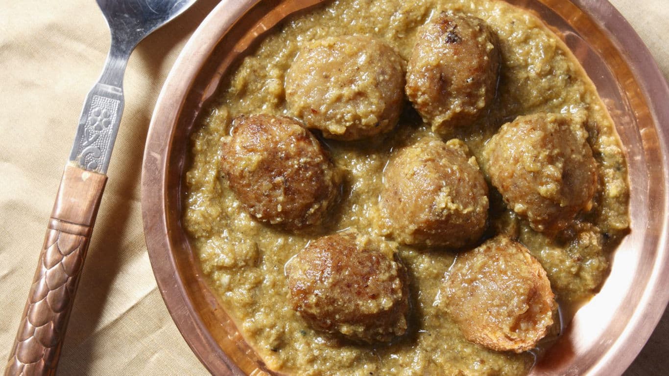 Traditional Indian dish with meatballs