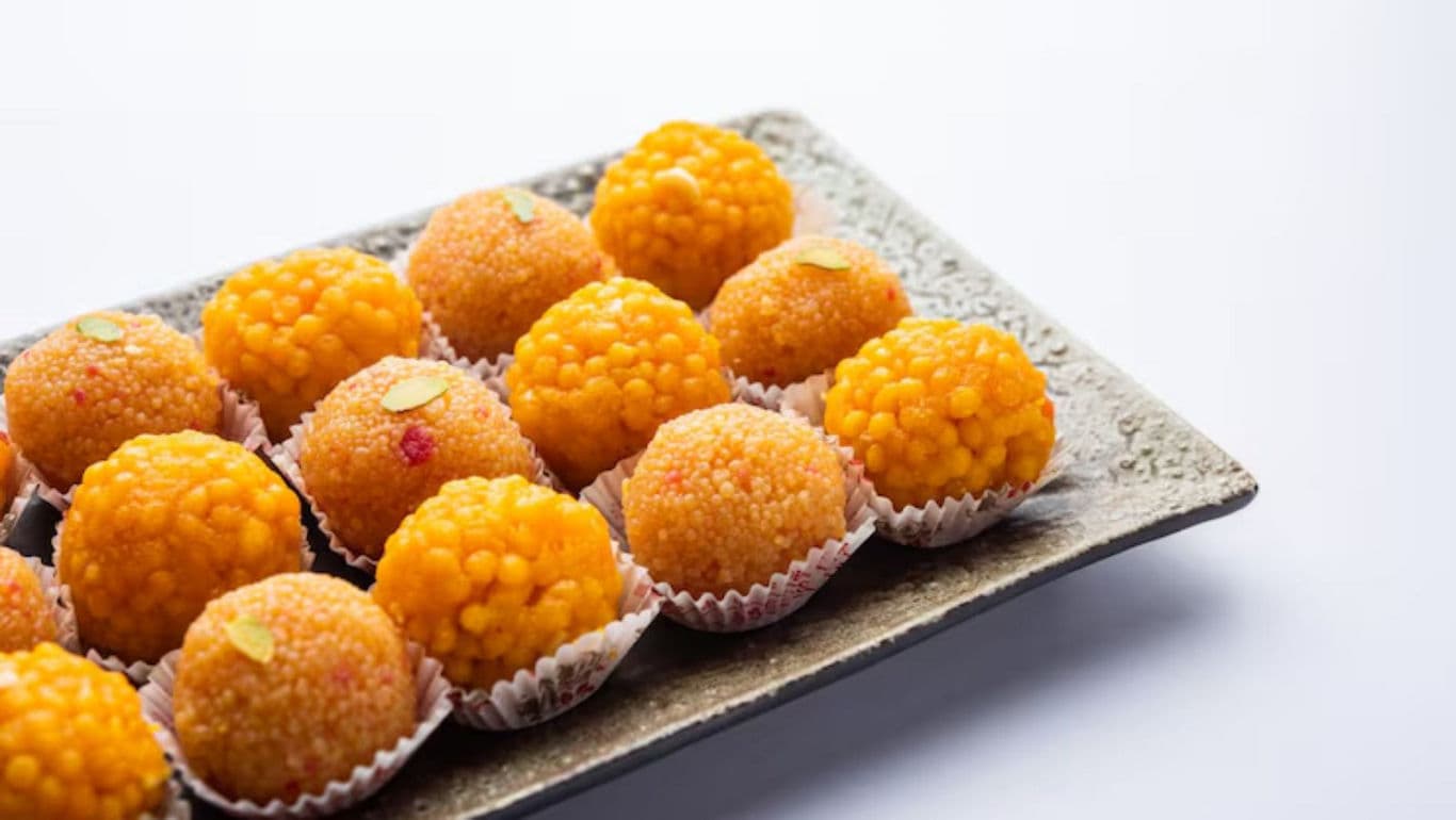Traditional Indian sweets on a tray