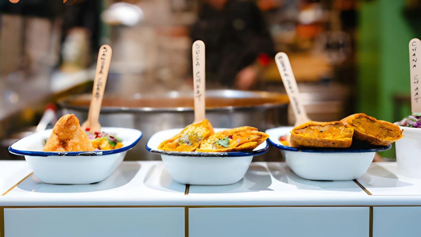 Chaat display at stall