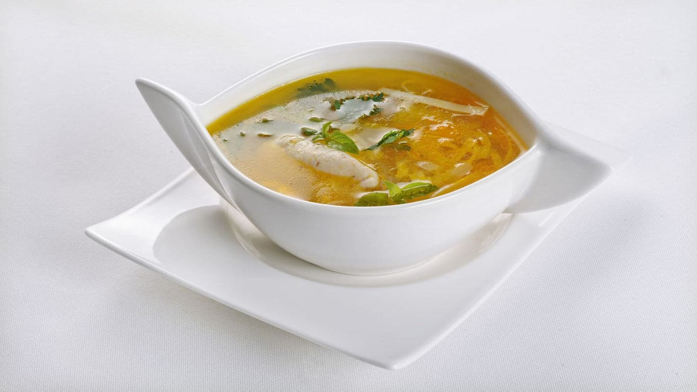 bowl of chicken soup