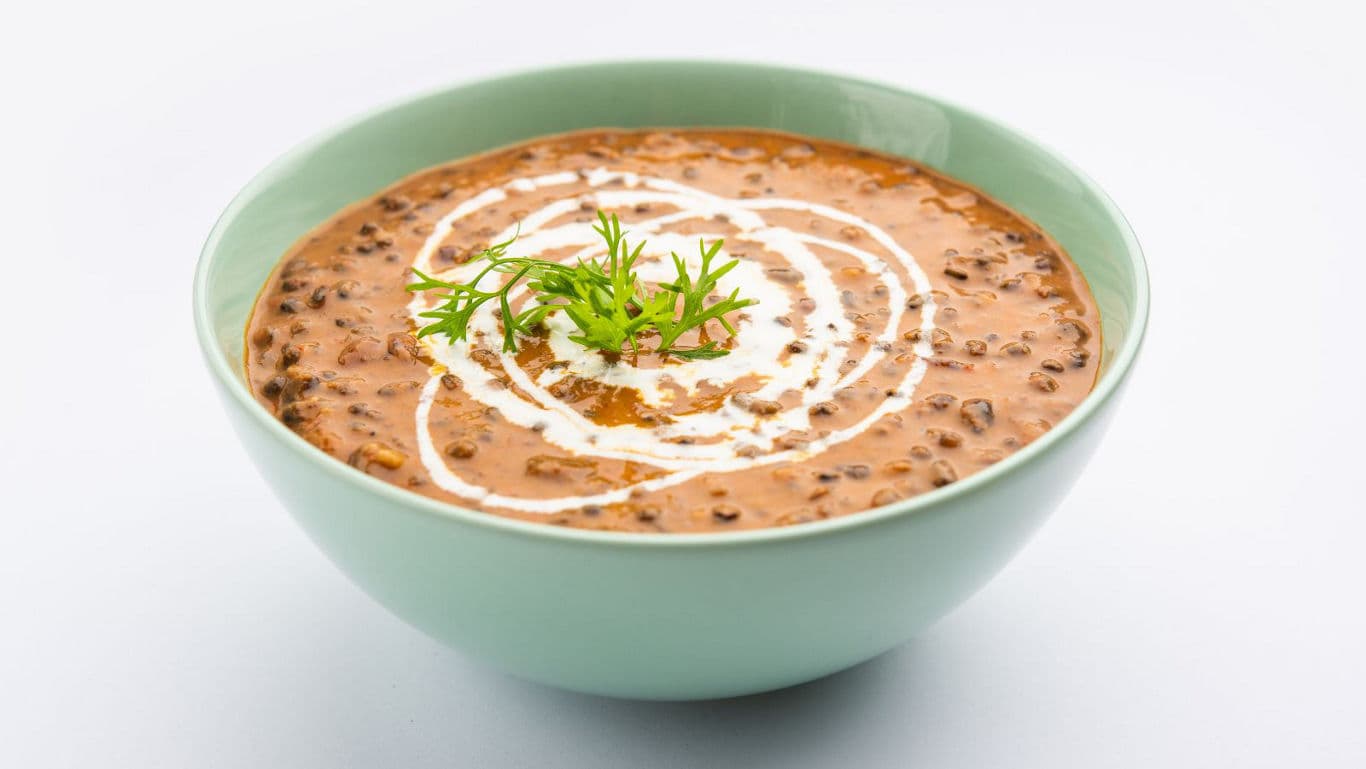 Creamy Lentil Curry in Green Bowl