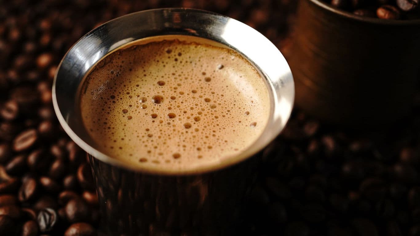 Filter coffee closeup.  