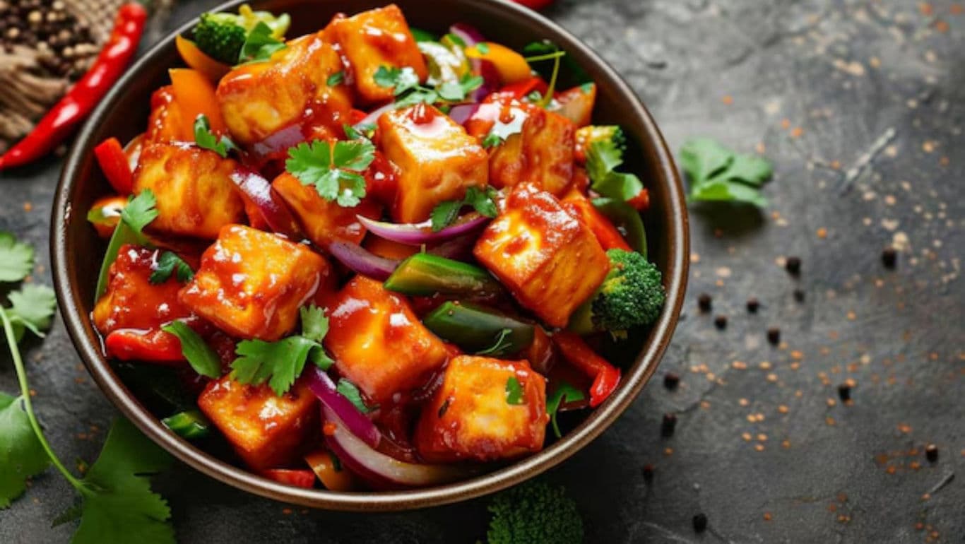 Spicy paneer dish with vegetables