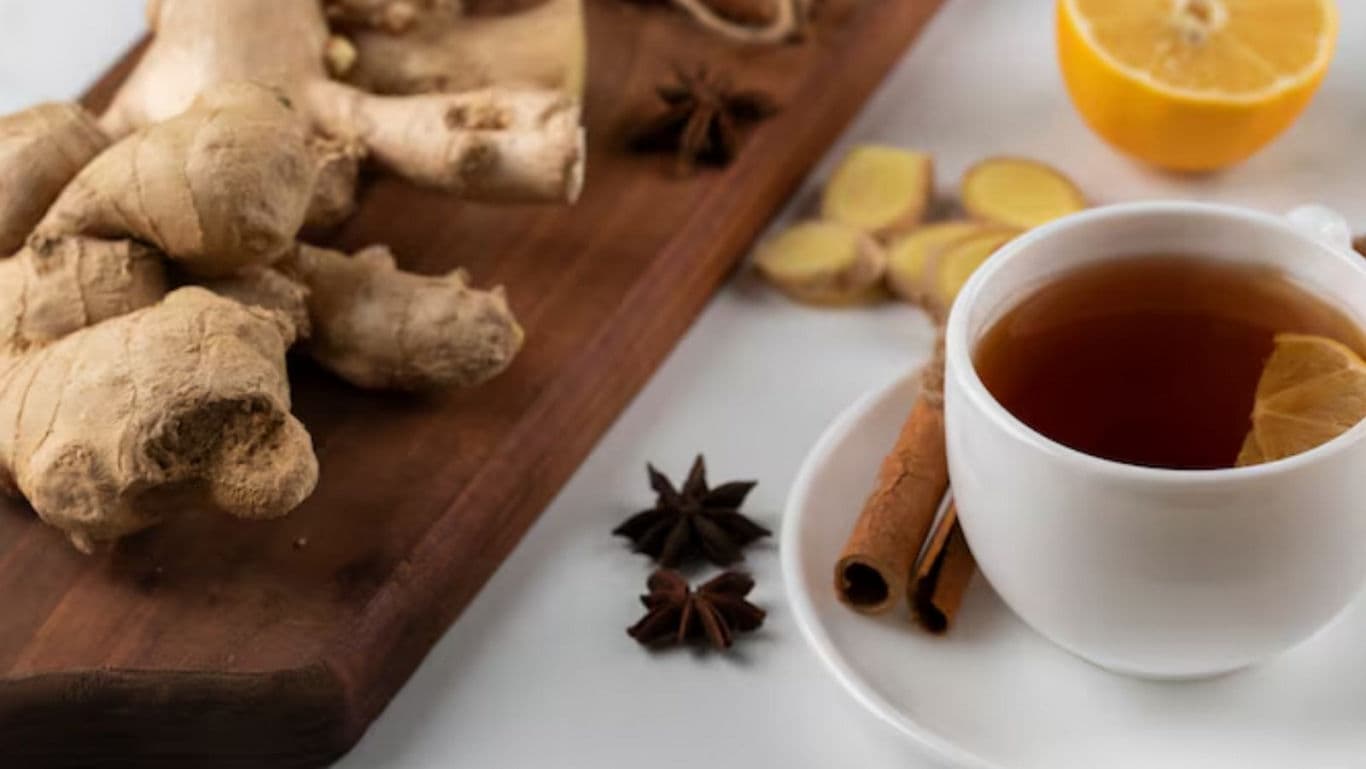 Ginger Tea with Lemon and Spices