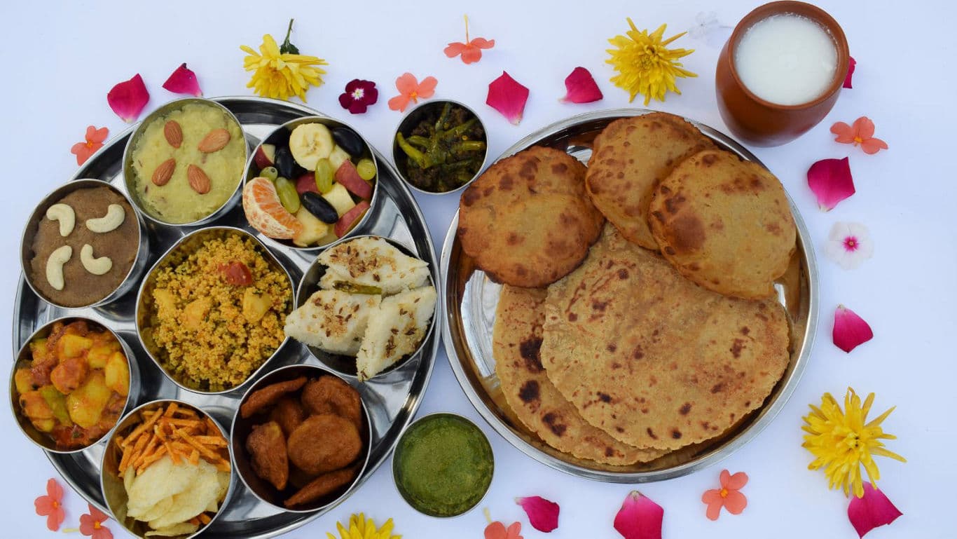 A festive Gujarati thali for Dussehra