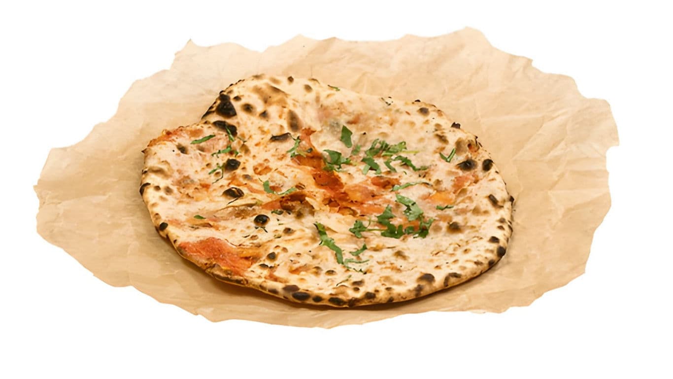 Freshly baked flatbread with herbs
