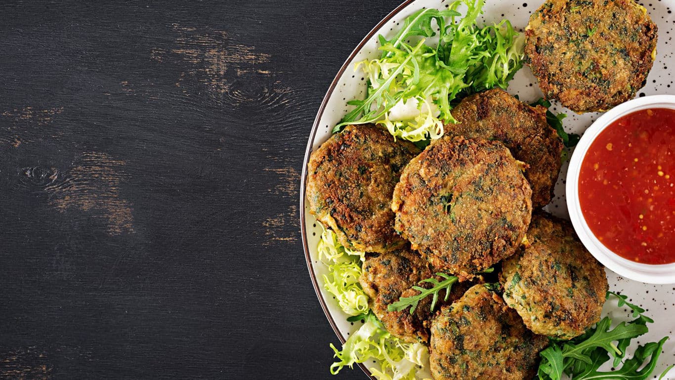 Crispy South Indian Dal Vadas Served With Fresh Coconut Chutney