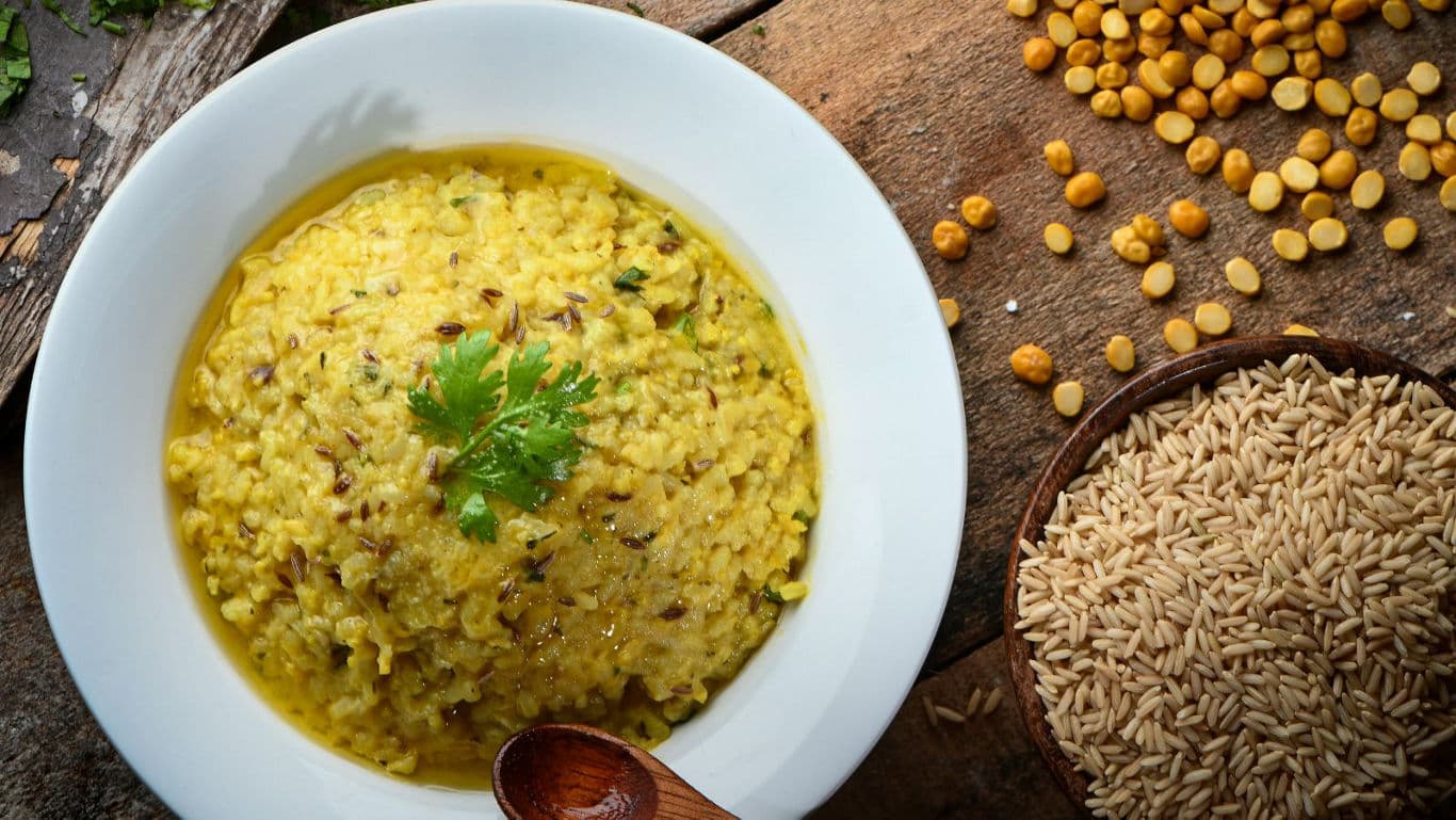Bowl of Lentil and Rice Dish