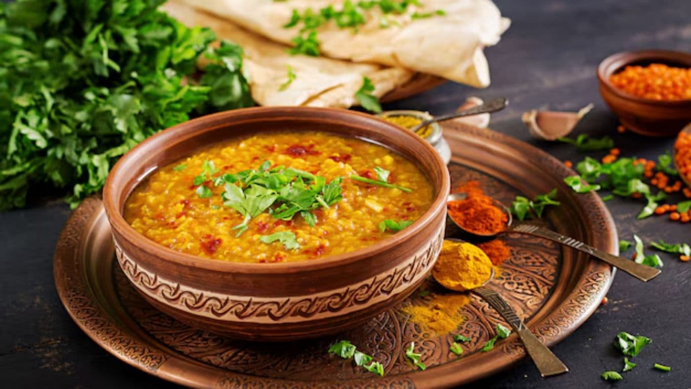Traditional Lentil Curry with Fresh Herbs