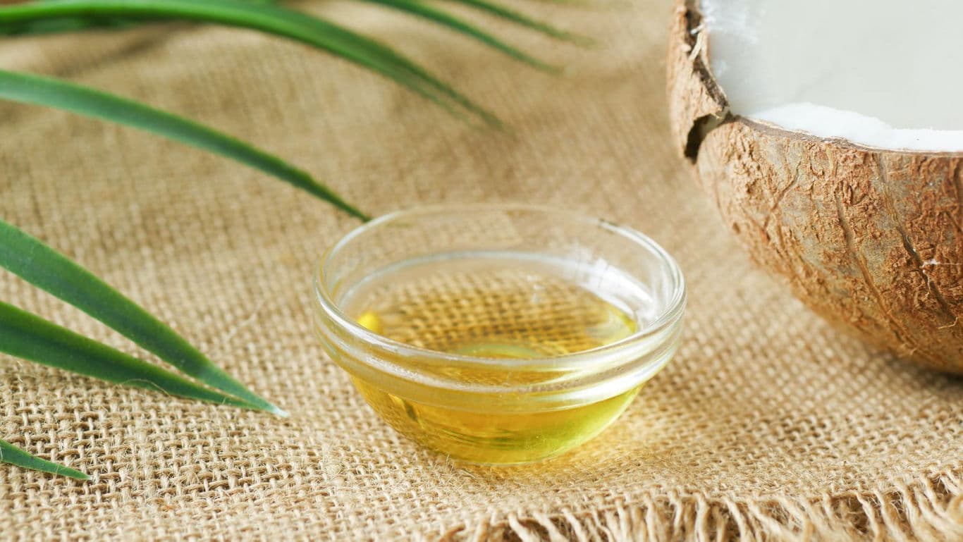 Fresh coconut oil for cooking in a bowl