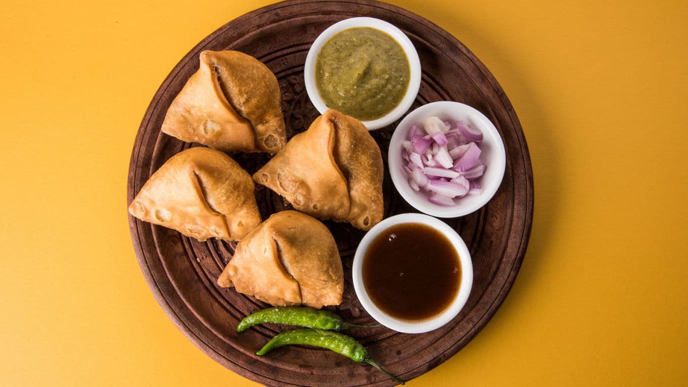 Samosas and dips for Eid Party.