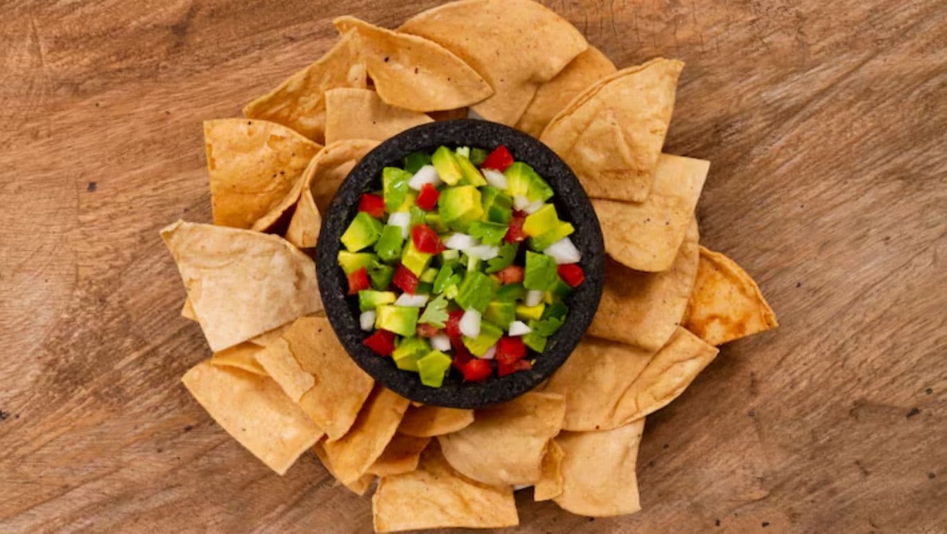 Bowl of Fresh Salsa with Tortilla Chips