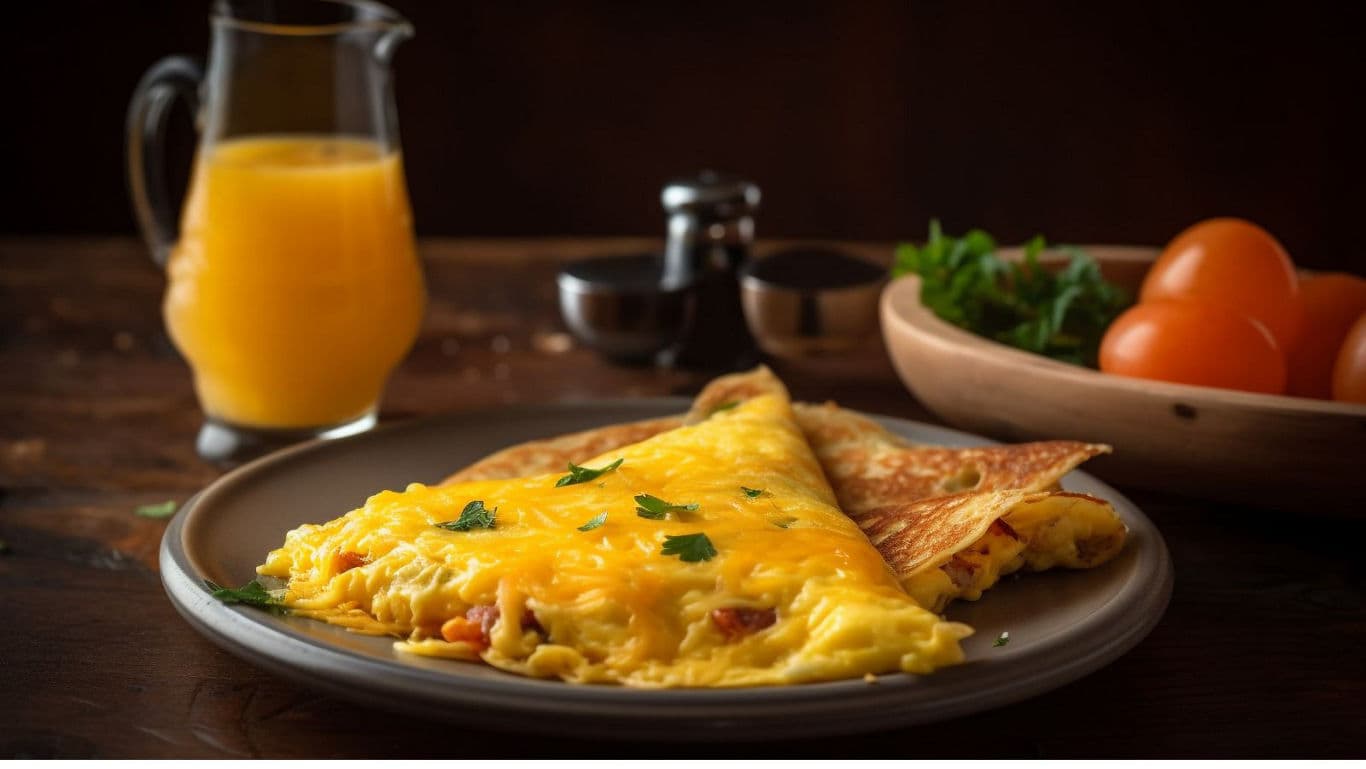 Cheese Omelette with Orange Juice
