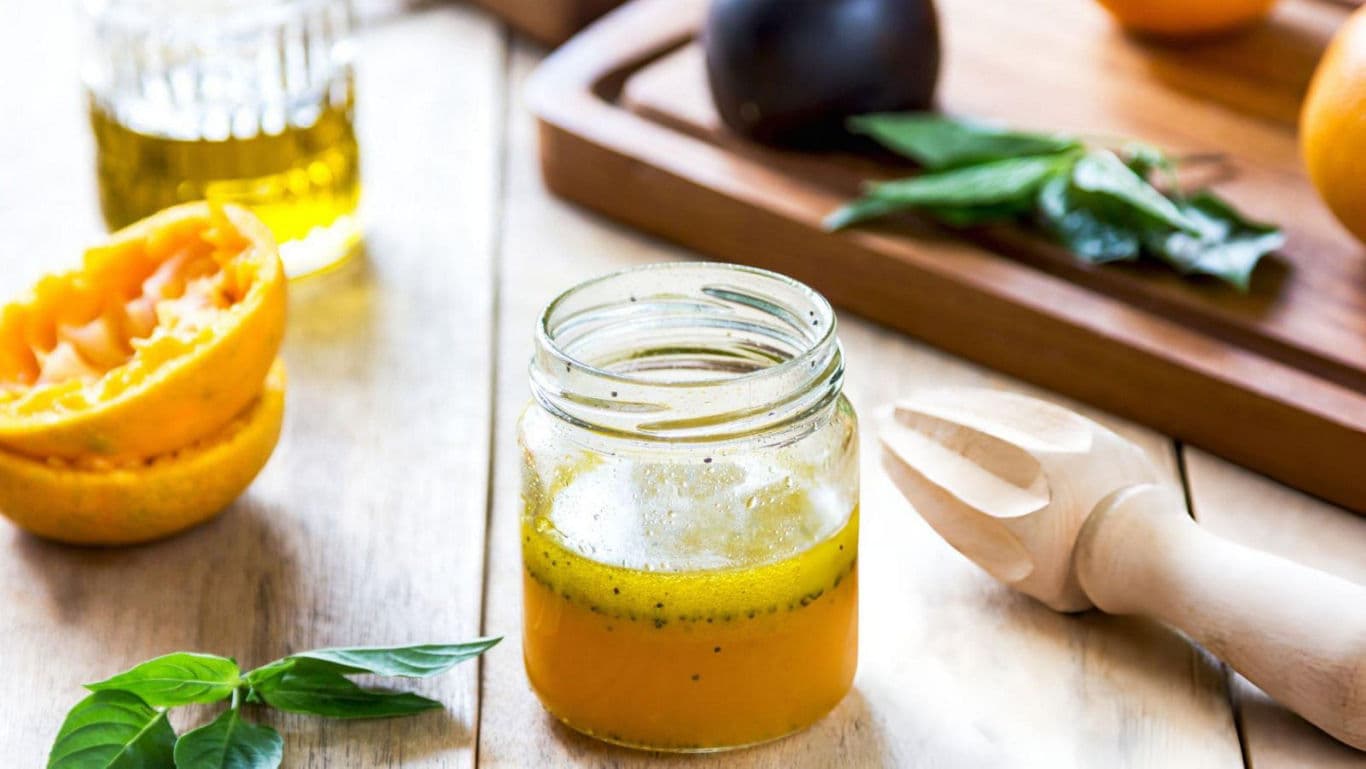 Fresh Citrus Dressing in Glass Jar