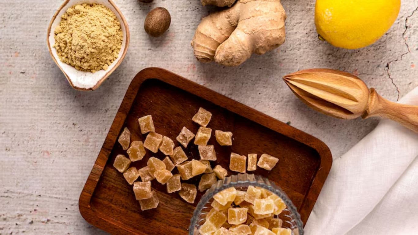Diced Ginger with Lemon and Spices
