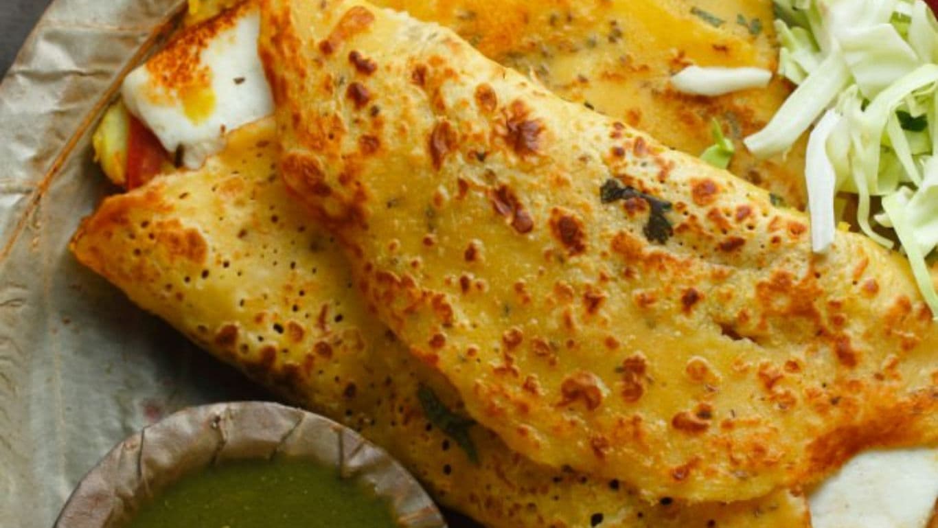 paneer stuffed suji chilla