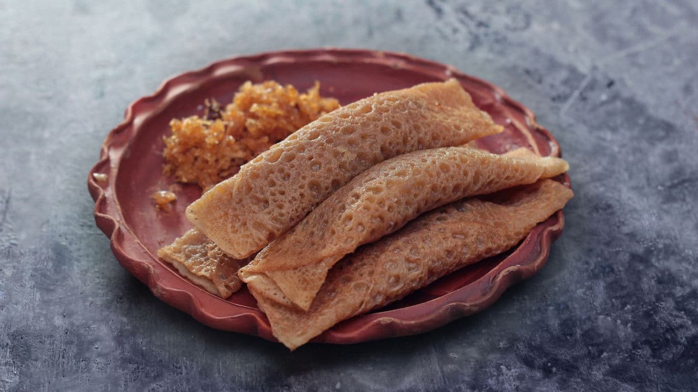 Traditional crepes with sweet filling