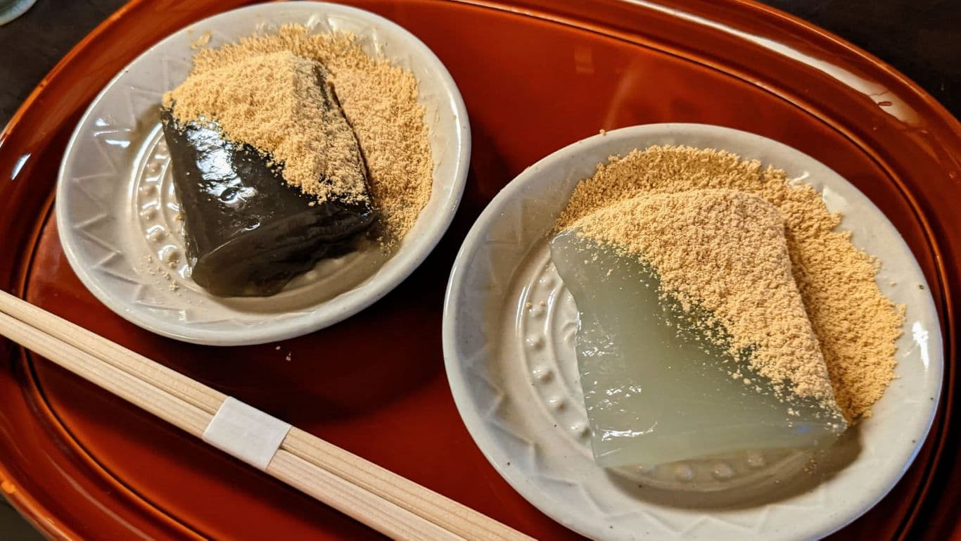 Traditional Japanese Desserts with Kinako Topping