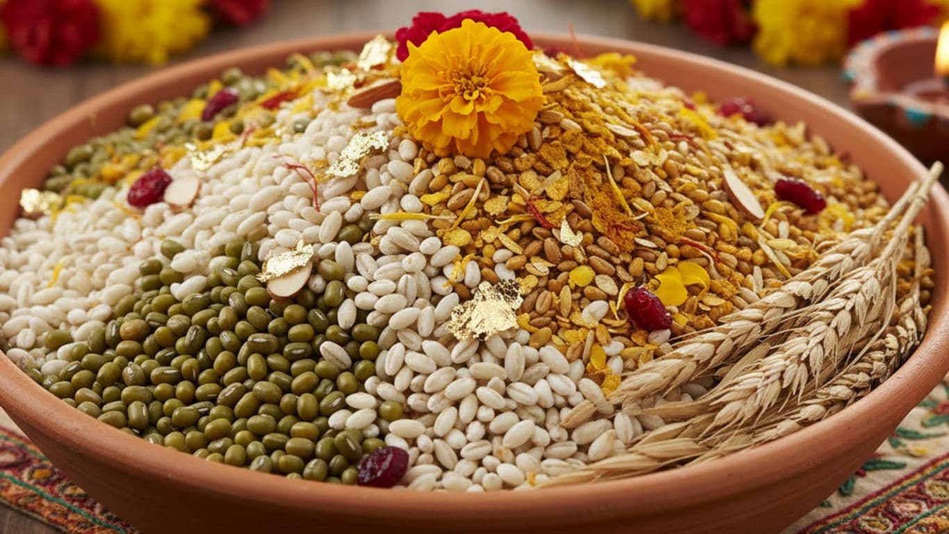 Dhanteras Prosperity Bowl with Seven Grains