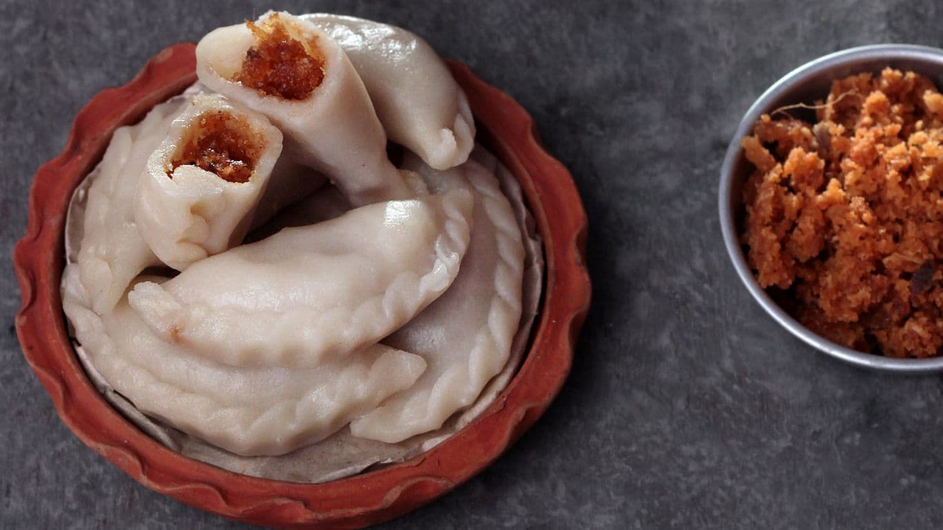 Traditional sweet dumplings with filling