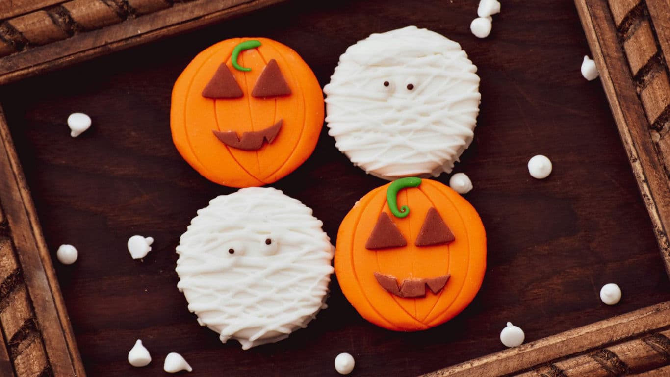 Pumpkin and Mummy Cookies