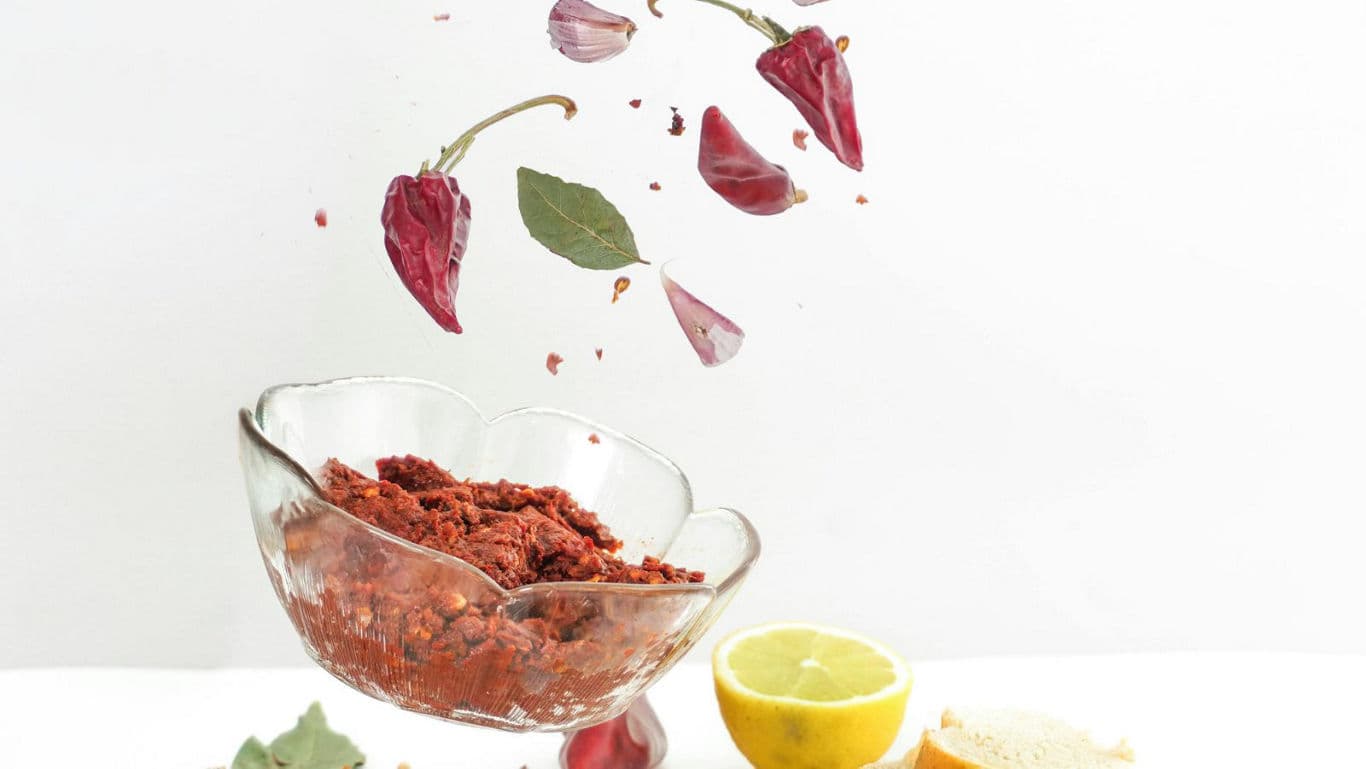 Spicy chili paste with fresh ingredients