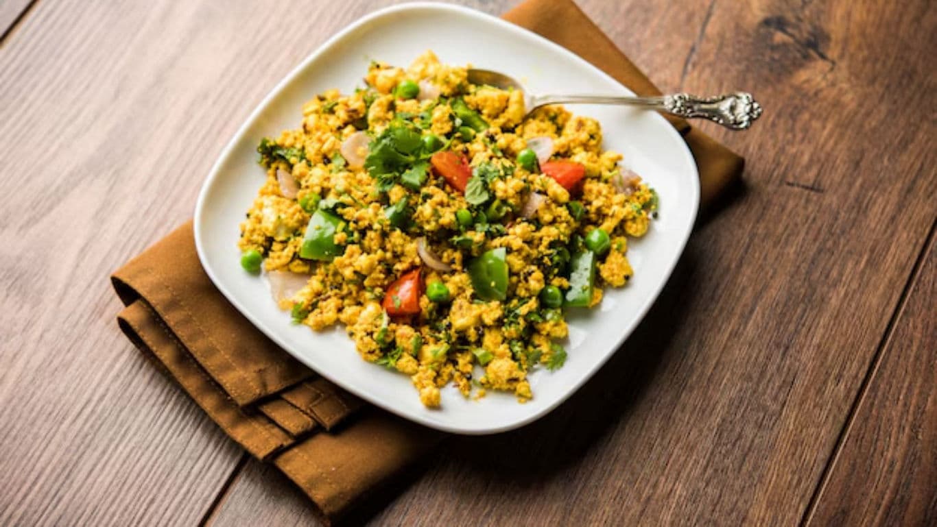 Vegetable stir-fry on white plate
