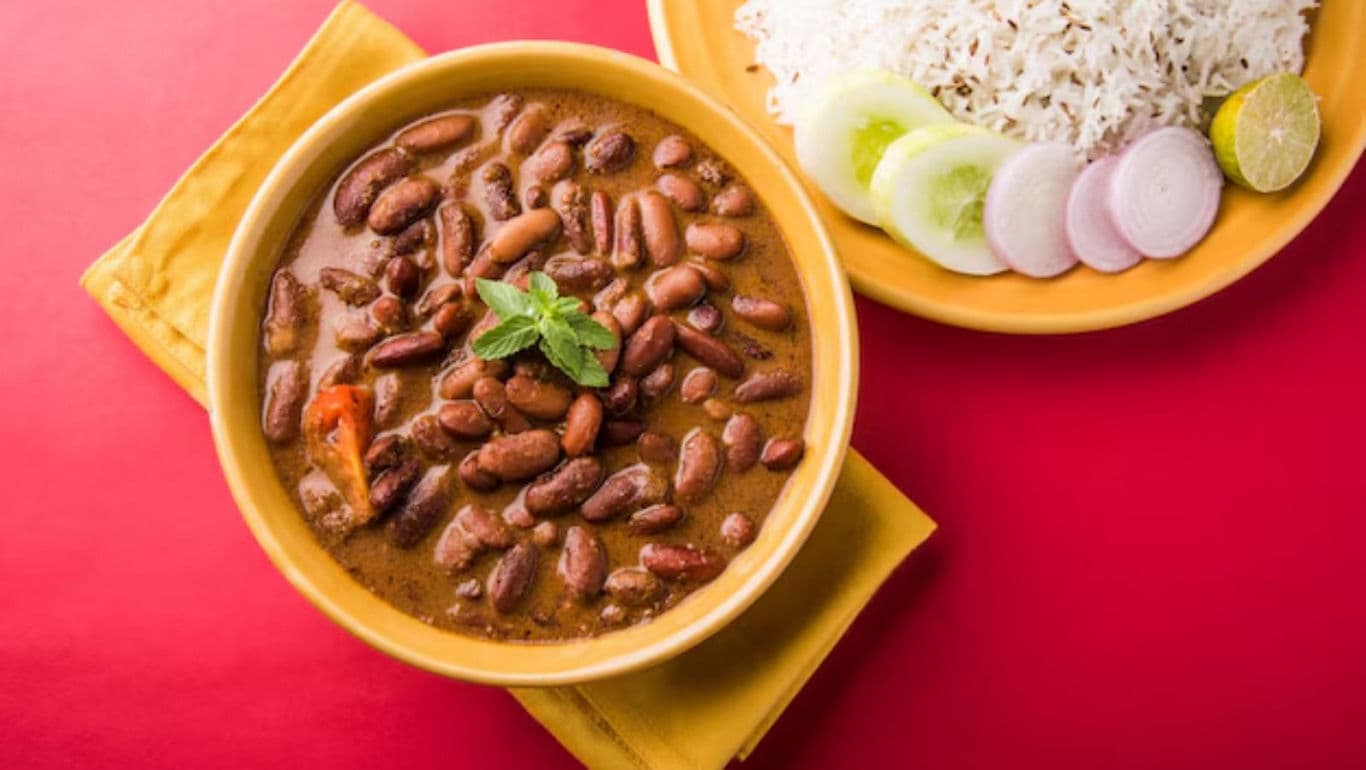 Bowl of Rajma Curry with Rice