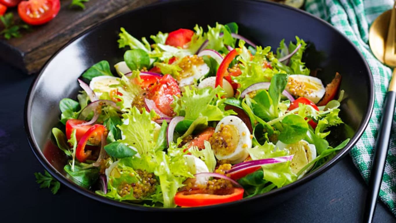 Fresh garden salad with vibrant vegetables
