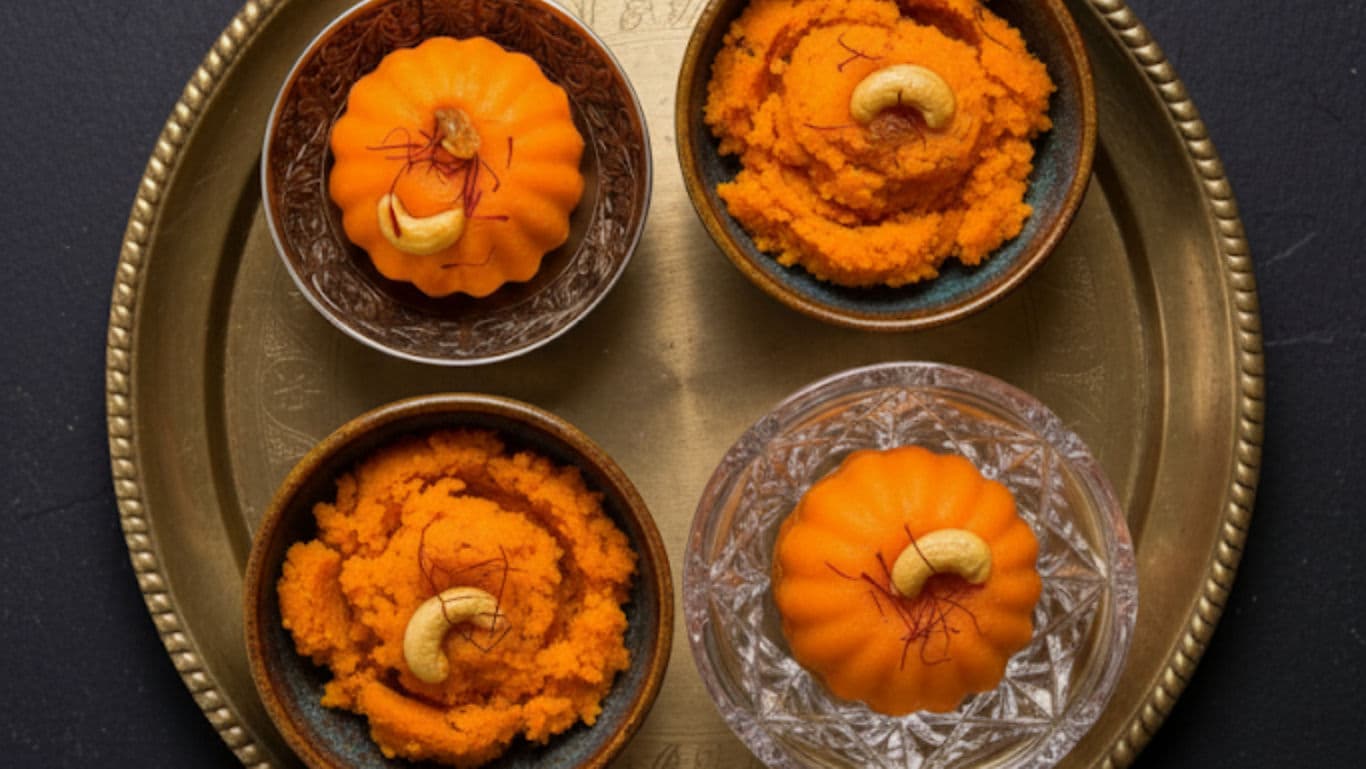Serving Rava Kesari Right
