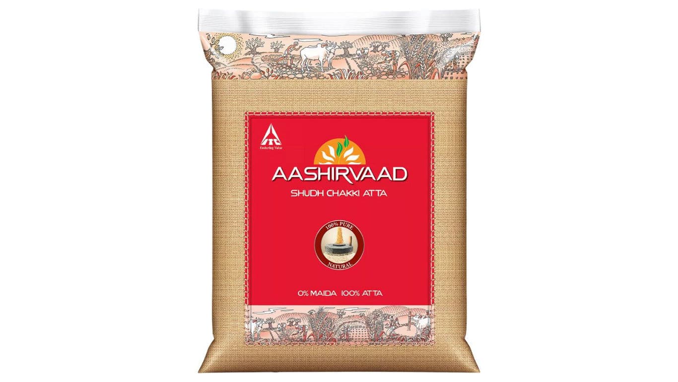 Aashirvaad Shudh Chakki Atta packaging
