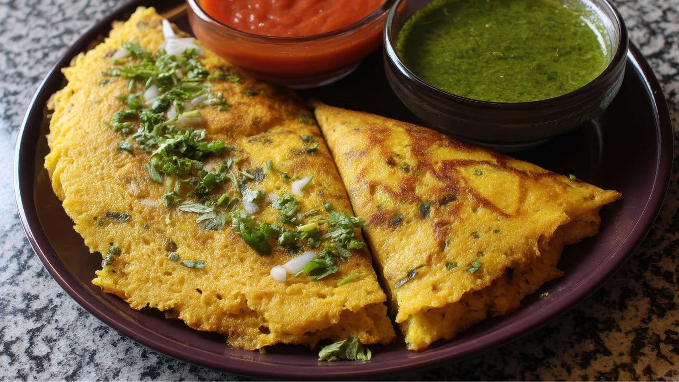 Stuffed Moong Dal Chilla For A Lunchbox Meal