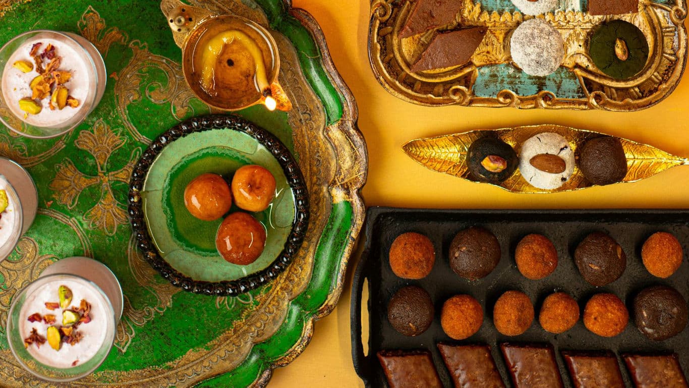 Sweets and snacks on display
