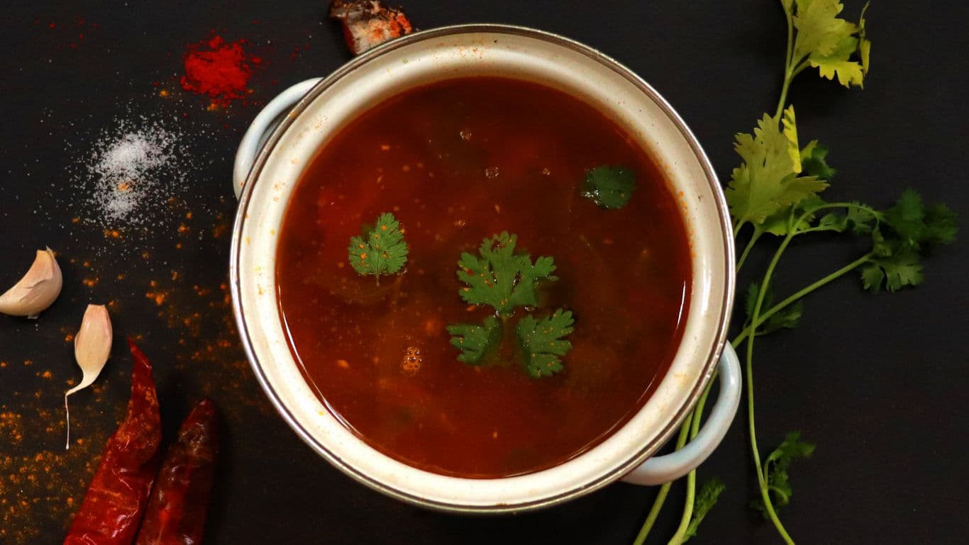 Spicy Tomato Soup with Fresh Cilantro