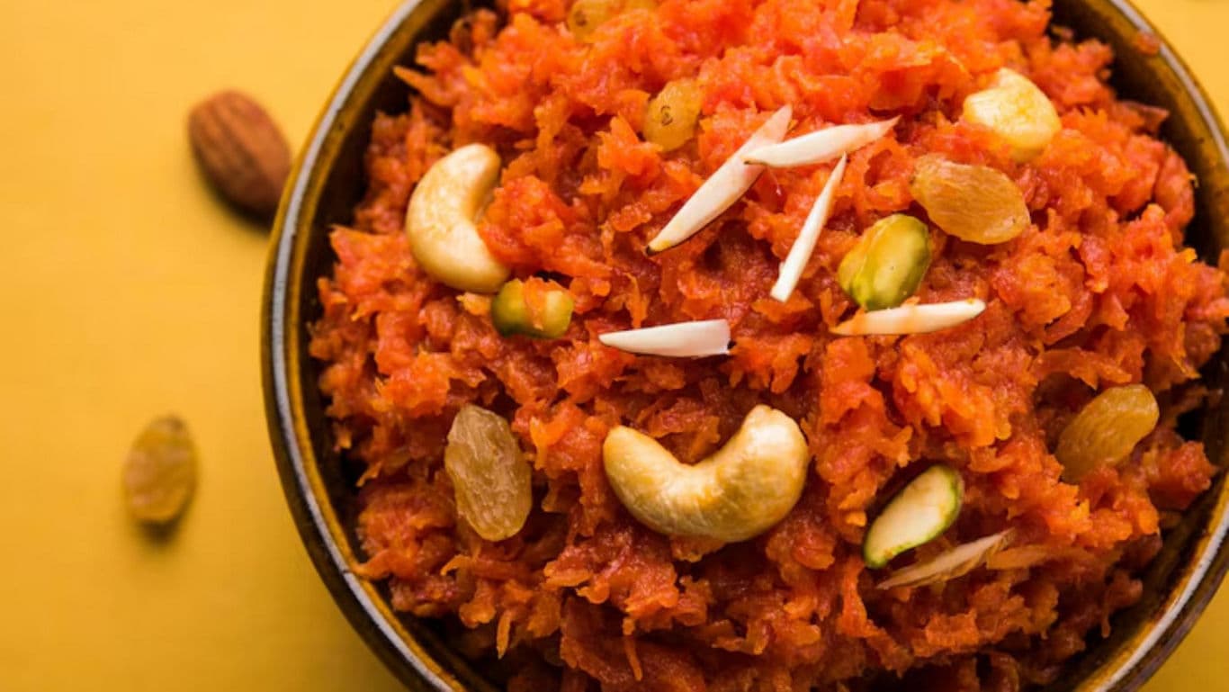 Traditional Indian Gajar Halwa Dessert Bowl