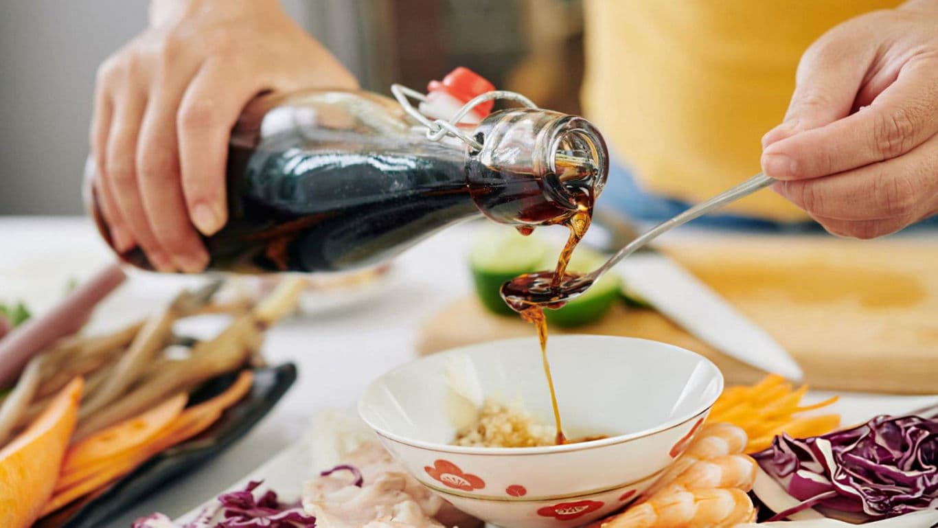 Pouring Sauce into Bowl for Cooking