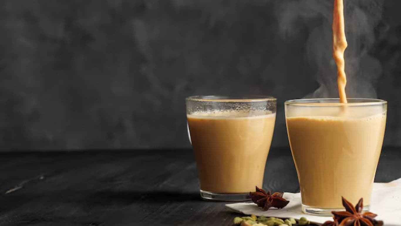 Steaming Chai Tea with Spices
