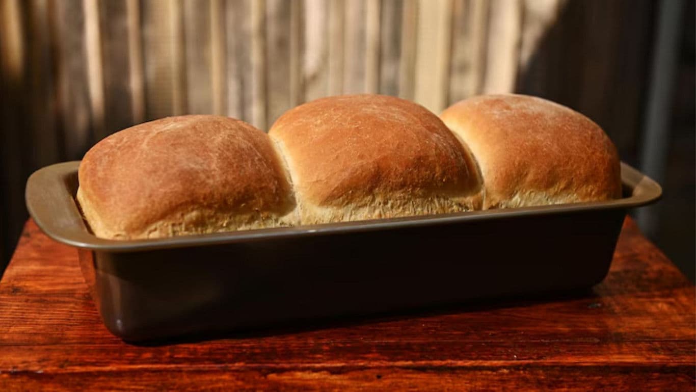 Freshly Baked Bread in Loaf Pan