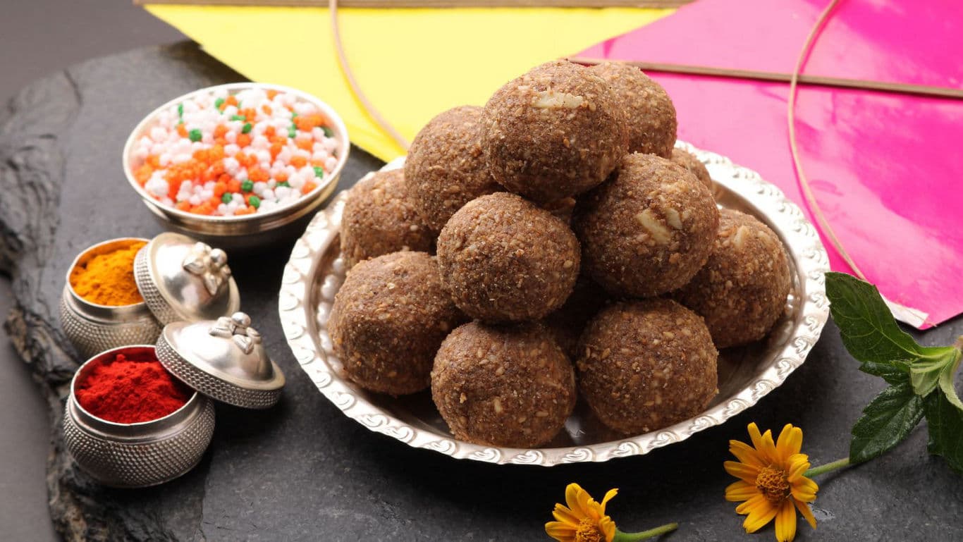 Traditional Indian Sweets with Festive Decor