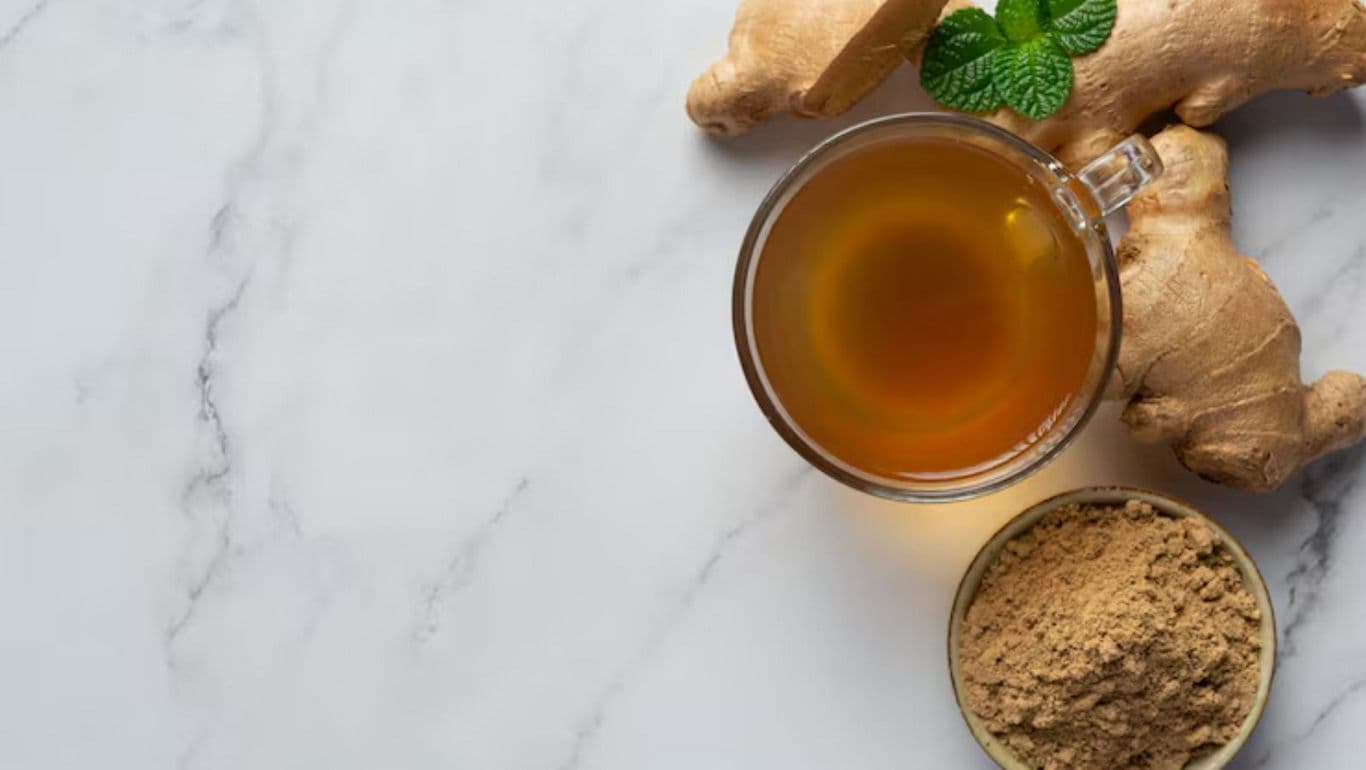 Ginger Tea with Fresh Ginger Roots