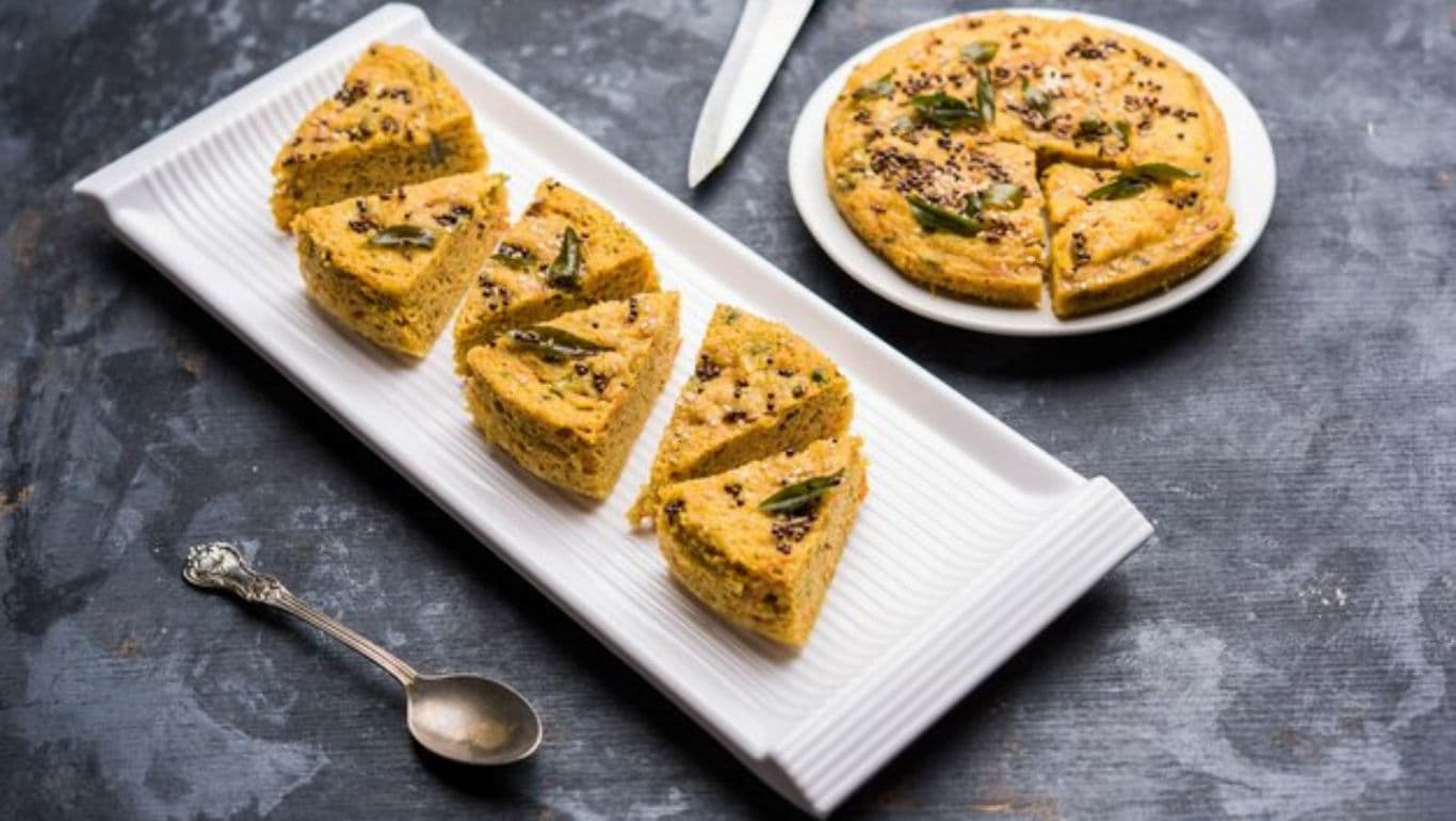 Traditional Indian savory cake slices on plates