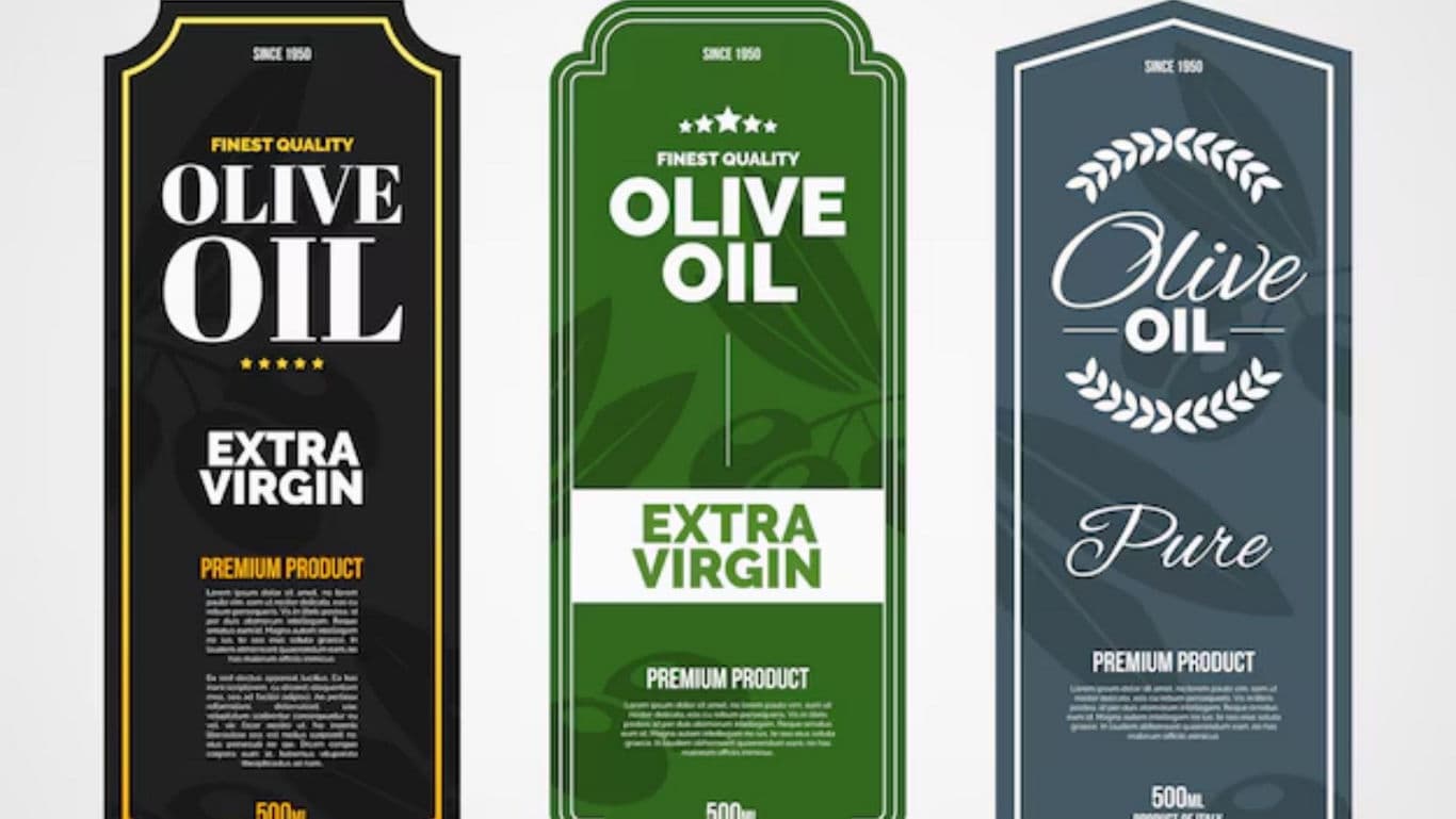 Extra Virgin Olive Oil Labels Design