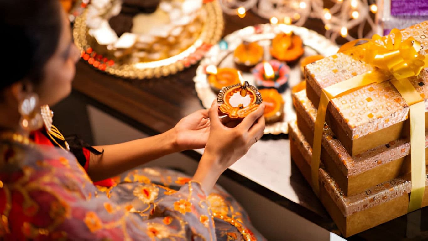 Festive celebration with sweets and gifts