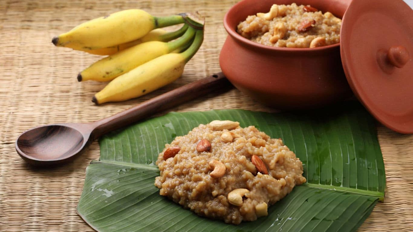 Traditional Sweet Dish with Bananas and Nuts