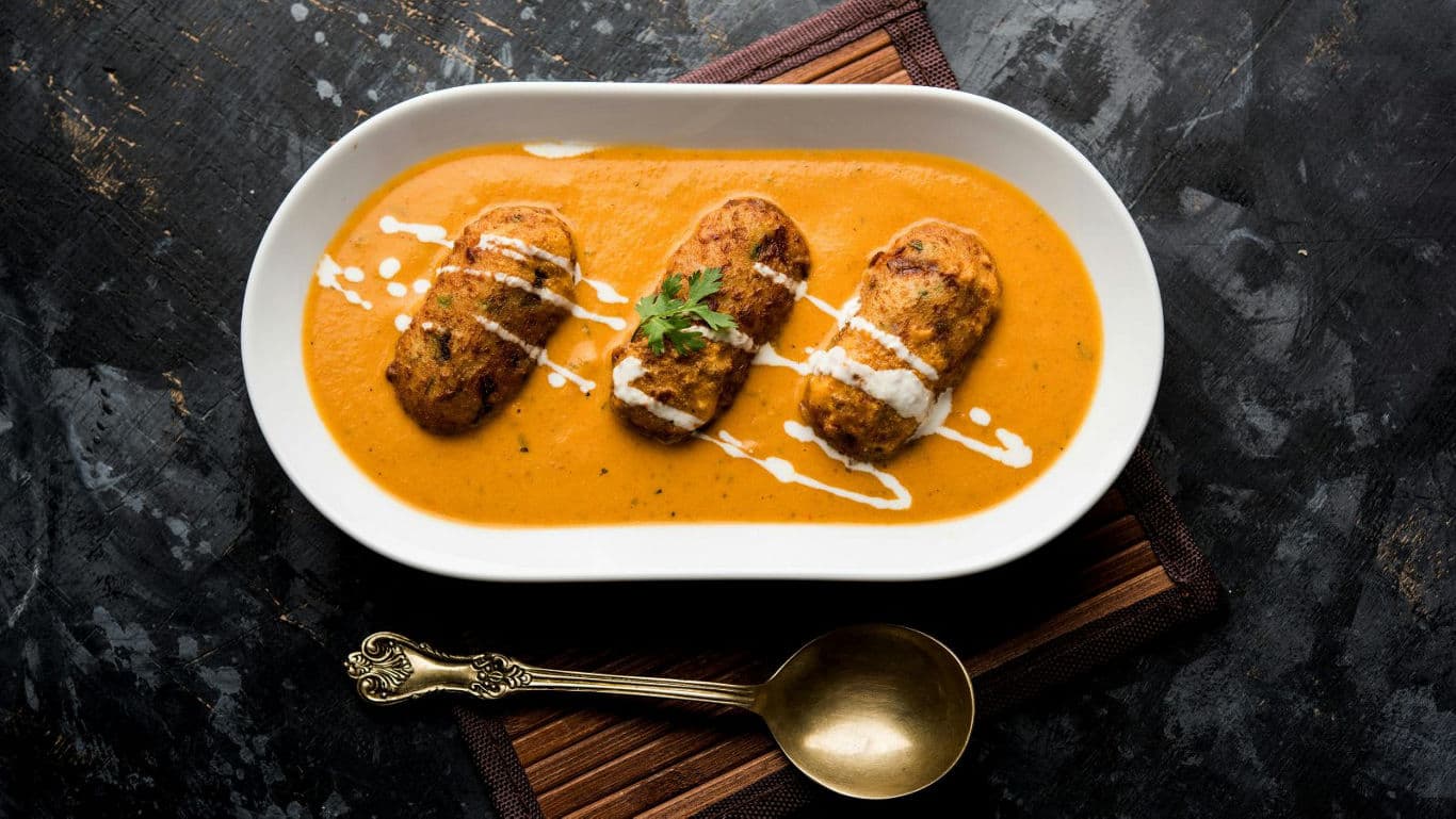 Delicious Kofta Curry in White Bowl