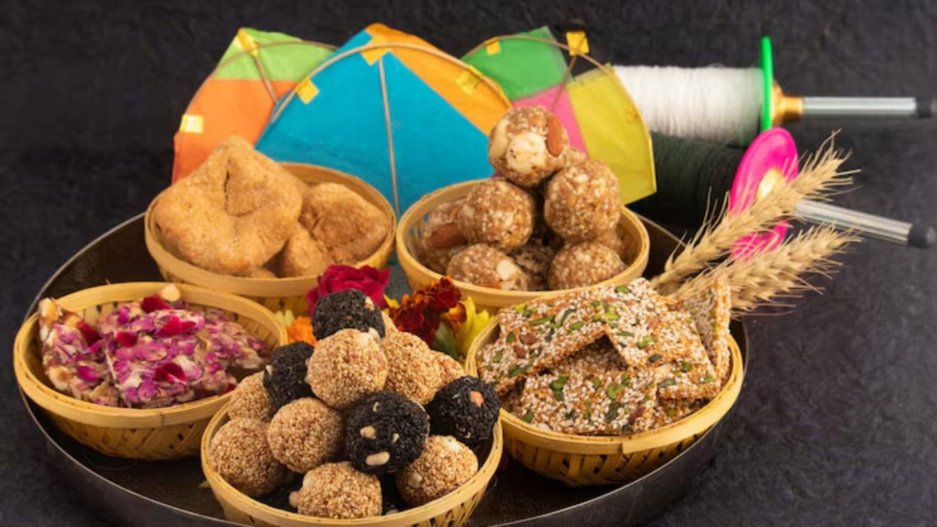 Traditional Indian Sweets with Kite Decor